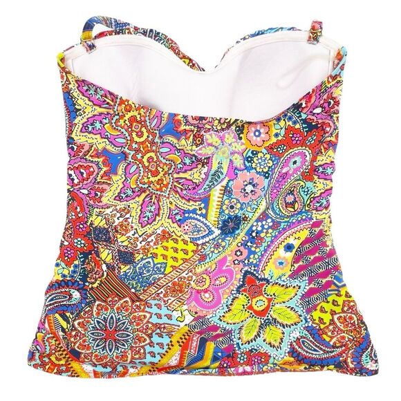 Bleu Rod Beattie Groovy Baby Twist Bandana Print Tankini Two Piece Size Medium - Picture 3 of 16